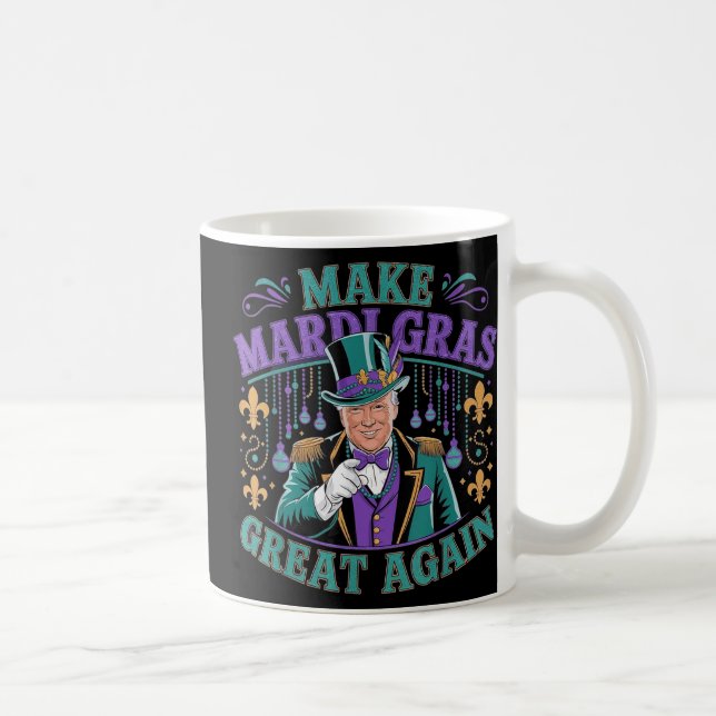 Gör Mardi Gras Underbar igen, lustigt Parad Costum Kaffemugg (Höger)