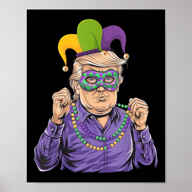 Gör Mardi Gras Underbar igen Roligt Mardi Gras Man Poster (Framsidan)