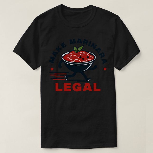 Gör Marinara Legal Italienska livsmedelsverket Äls T Shirt (Design framsida)