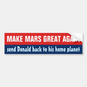 Gör Mars Underbar igen, lustigt antiDonald Trump 2 Bildekal