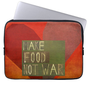 Gör mat att inte kriga laptop sleeve