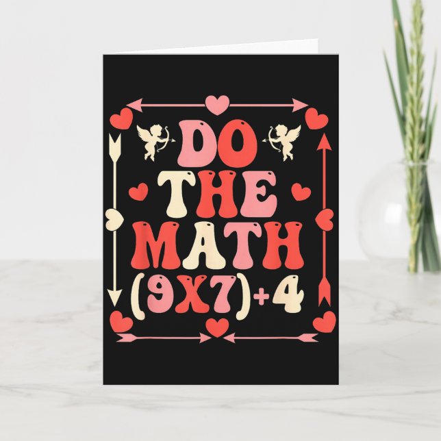 Gör Matematikekvationen Alla Hjärtans Dag Matemati Kort (Framsida)