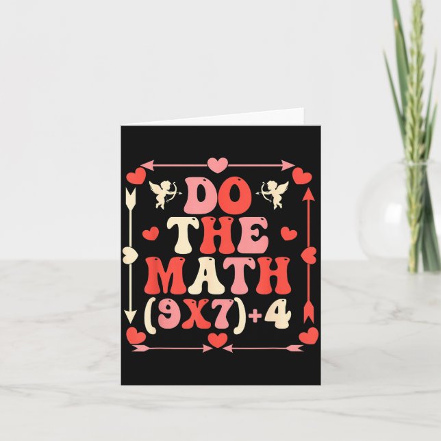 Gör Matematikekvationen Alla Hjärtans Dag Matemati Kort (Framsida)
