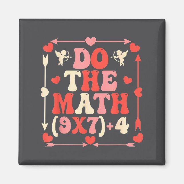 Gör Matteekvationen Alla Hjärtans Dag Matematiklär Magnet (Framsidan)