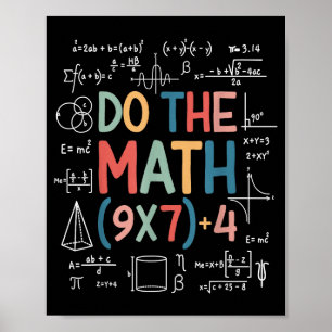 Gör Matten 67 Meme Rollig Sex Sju Matematiklärare Poster