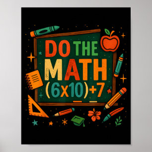 Gör Matten 67 Rolig Ekvation Svarta Tavlan Skola K Poster