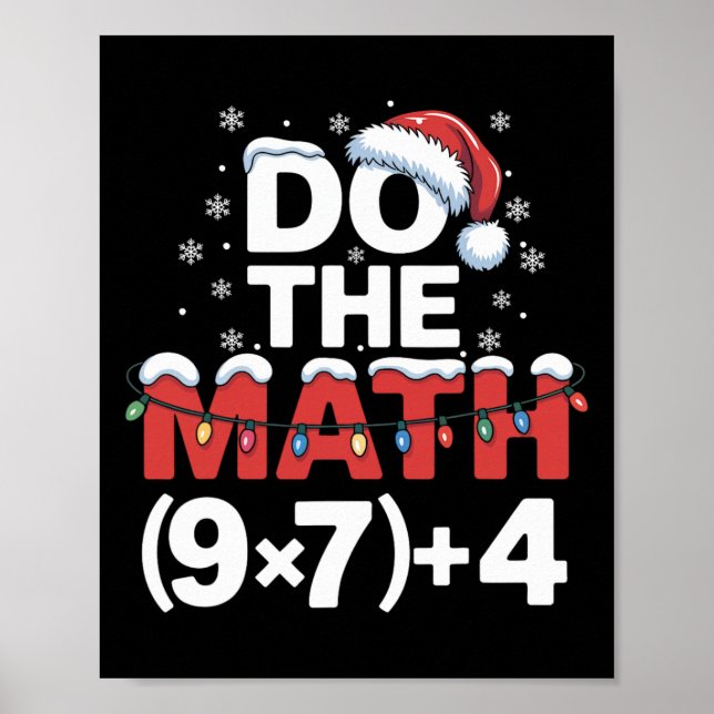 Gör Matten Meme 6 7 Roligt Jul Holiday Humor Poster (Framsidan)