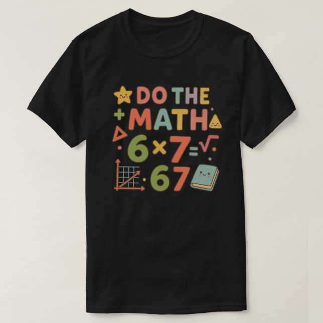 Gör Matten – Trendig Kawaii Klassrumsdesign T Shirt (Design framsida)