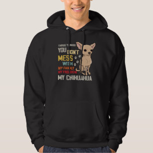 Gör med min Chihuahua Hund Mamma Pappa Cute Funny Hoodie