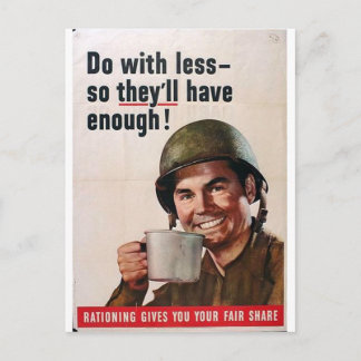 Gör med mindre! vykort