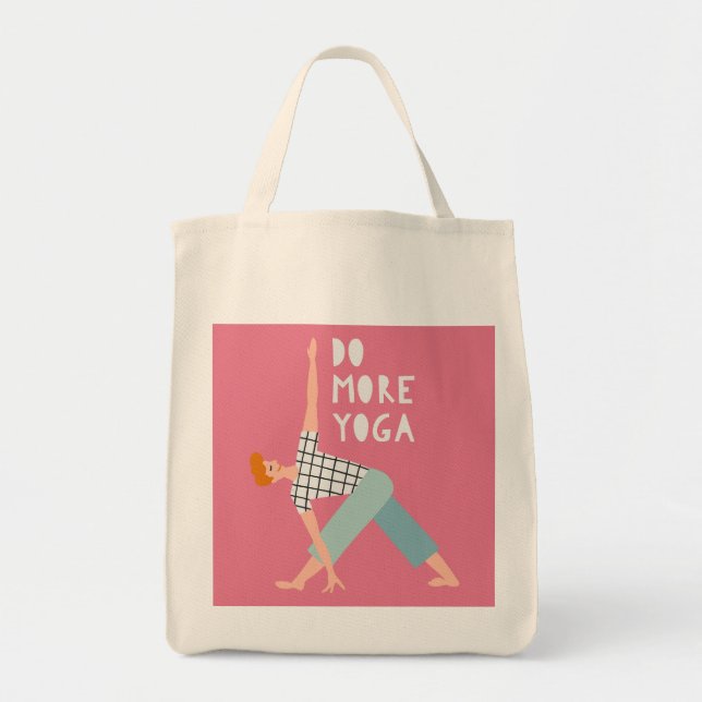 Gör mer yoga, söt näsa tygkasse (Framsidan)