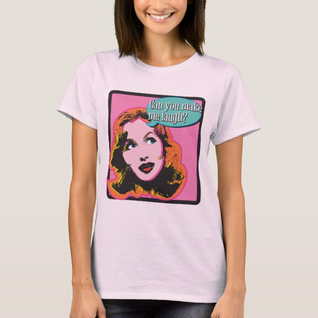 Gör mig att skratta tee (Framsida)