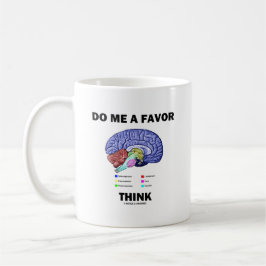 Gör Mig En Tjänst Tänk (Hjärnanatomi Humor) Kaffemugg