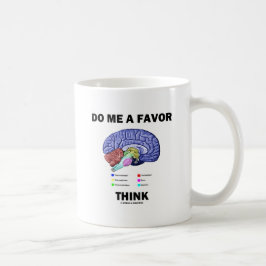 Gör Mig En Tjänst Tänk (Hjärnanatomi Humor) Kaffemugg