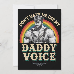 Gör mig inte Använda min pappa Voice Gay LGBTQ Inbjudningar
