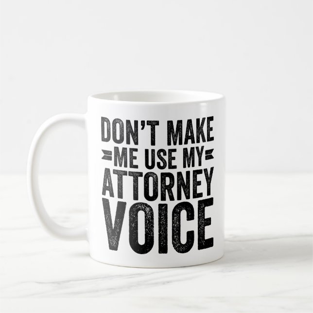 Gör mig inte Använda till min advokat Kaffemugg (Vänster)