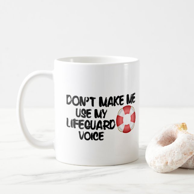 Gör mig inte Använda till min livvakt röst Kaffemugg (Med munk)