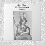 Gör mig inte använda till min Opera-röst Kakelplatta<br><div class="desc">Vintage opera singer</div>