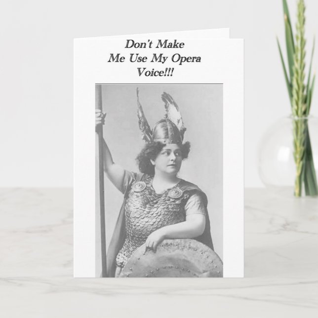 Gör mig inte använda till min Opera-röst Kort (Framsida)