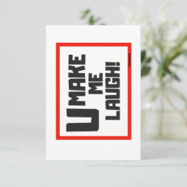 GÖR MIG LAUGH/GREETKORT TACK KORT