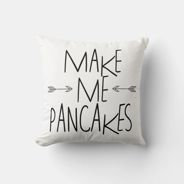 Gör mig pannkakor - pilcitationstecken kudde (Framsida)
