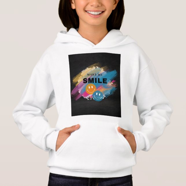 "GÖR MIG SMILE"-hoodie-design. T Shirt (Framsida)