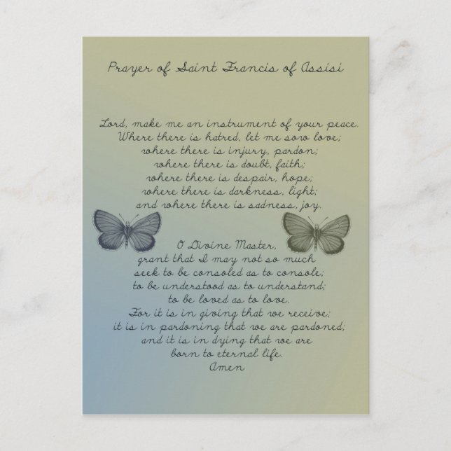 Gör mig till ett instrument vykort (Framsida)