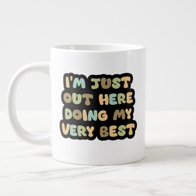 Gör min bästa 😁 kaffespecialitet mugg jumbo mugg (Vänster)