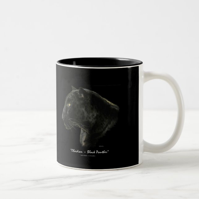 "GÖR MIN BLACK!" Black Panther Jaguar Coffee Mugg (Höger)