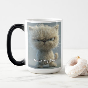 Gör min dag till sarkastisk katt magisk mugg