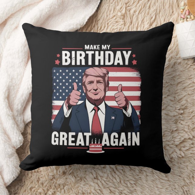 Gör min födelsedag bra igen rolig Trump Kudde (Filt)
