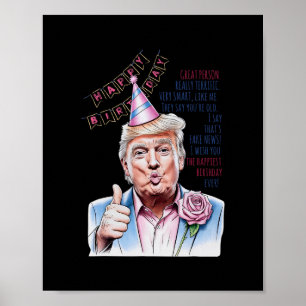 Gör Min Födelsedag Stor Igen Donald Trump Glad Föd Poster