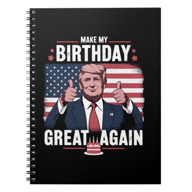 Gör Min Födelsedag Stor Igen Roligt Trump Anteckningsbok (Framsidan)
