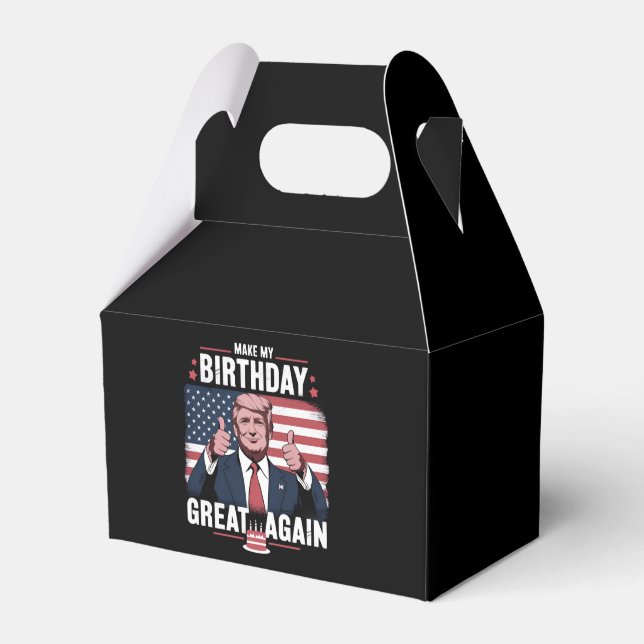 Gör Min Födelsedag Stor Igen Roligt Trump Presentaskar (Framsidan Sidan)