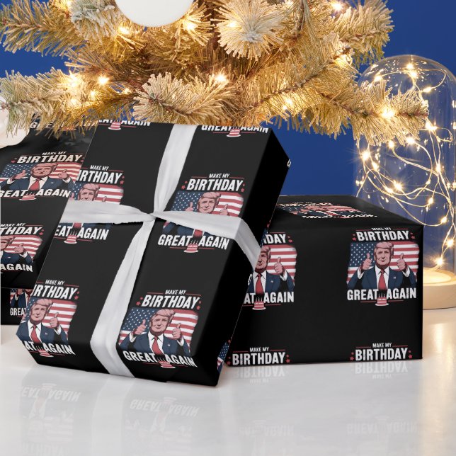 Gör Min Födelsedag Stor Igen Roligt Trump Presentpapper (Helgdagar)