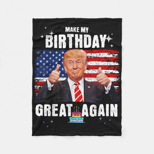 Gör min födelsedag Underbar igen, Trump Fläkt föde Fleecefilt (Framsidan)