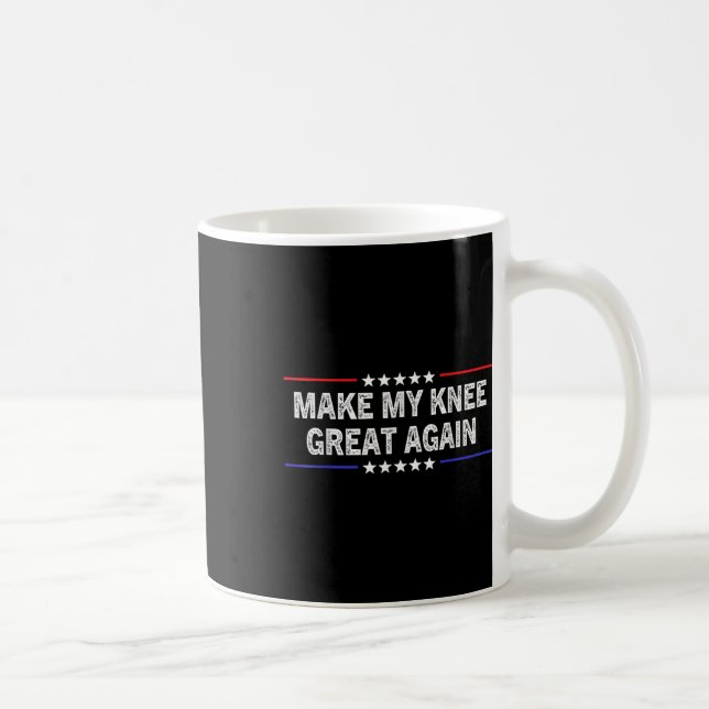 Gör min knä bra igen rolig knäskada operation kaffemugg (Höger)