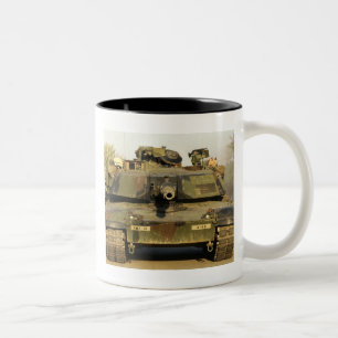 Gör min MBT för dagen M1A1Abrams Två-Tonad Mugg
