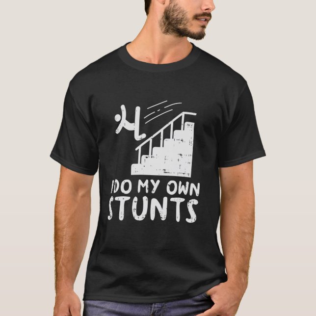Gör mina egna stenar Trappor Funny Broken Bone-oly T Shirt (Framsida)