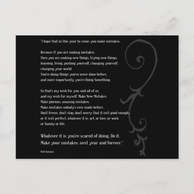 Gör misstag vykort (Framsida)