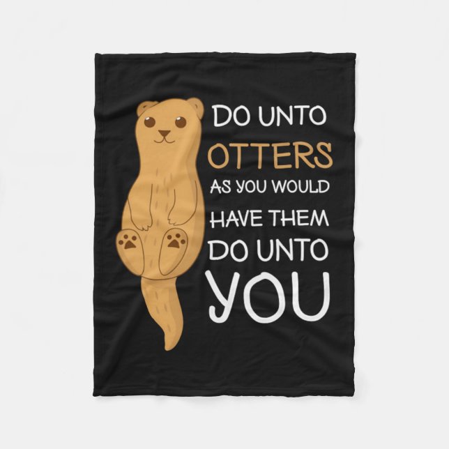 Gör mot utter Funny Sea Otter Fleecefilt (Framsidan)