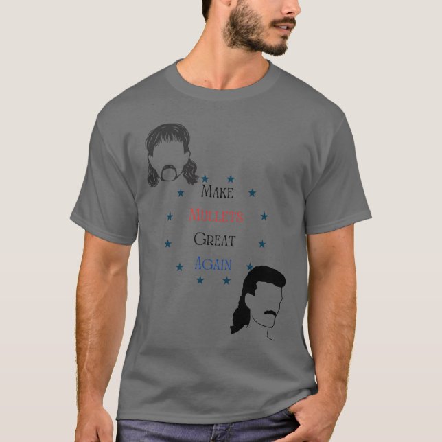 Gör Mullets Great Again vänner T Shirt (Framsida)