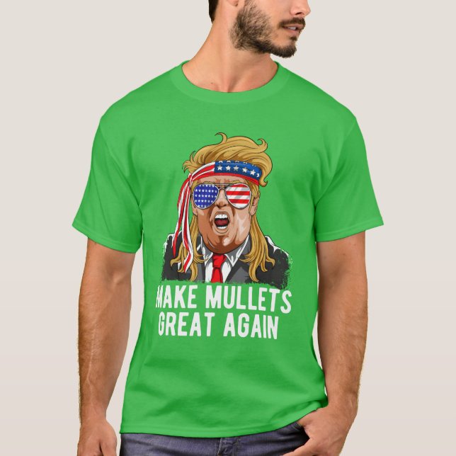 Gör Mullets Stora Igenrump 2020 retro T Shirt (Framsida)
