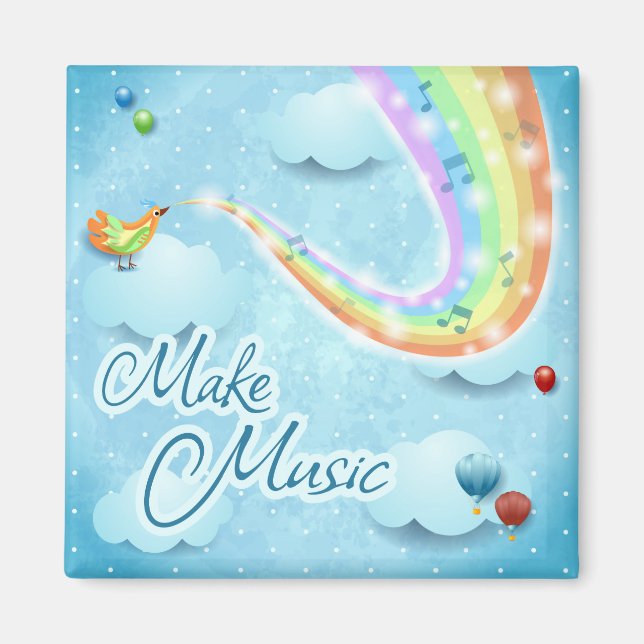 Gör musik, digital konst magnet (Framsidan)