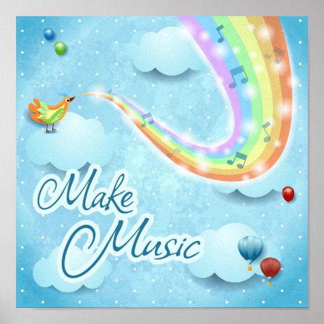 Gör musik, digital konst poster (Framsidan)