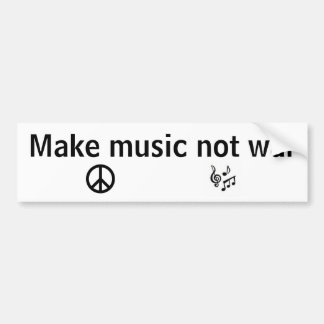 Gör musik inte krig bildekal