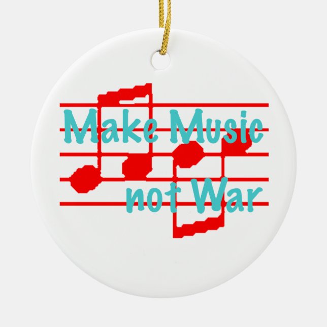 Gör musik till Krig Julgransprydnad Keramik (Framsidan)