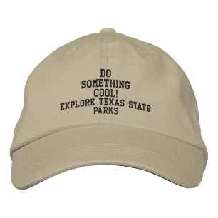 GÖR NÅGONTING COOLA! Utforska Texas State Parker c Broderad Keps