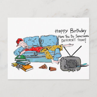 Gör något annat på födelsedagen vykort