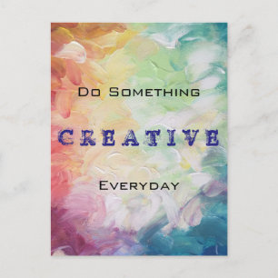 Gör något Kreativ varje dag Motivation Vykort